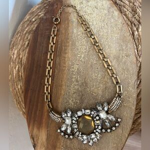 Elegant Gold and Silver Statement Necklace